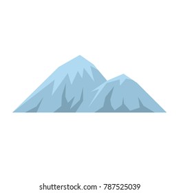 Climbing on mountain icon. Flat illustration of climbing on mountain vector icon isolated on white background