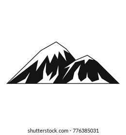 Climbing on mountain icon. Simple illustration of climbing on mountain vector icon for web