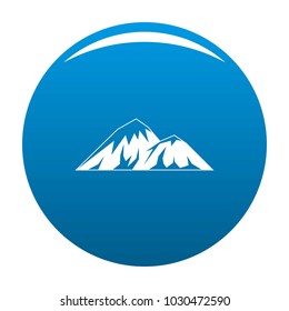Climbing on mountain icon vector blue circle isolated on white background 