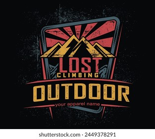 Climbing outdoor vector design concept for sticker or clothing apparel