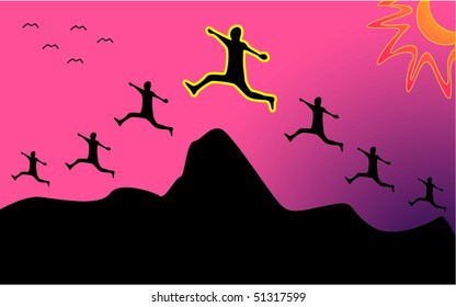 Climbing over obstacles- EPS 10