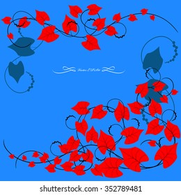 Climbing plants poisonous red vector image