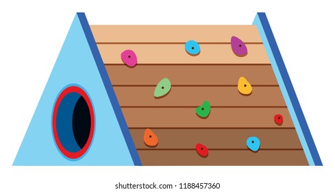 Climbing playground equipment object illustration