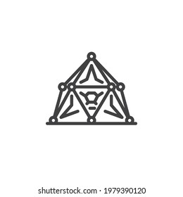 Climbing playground line icon. linear style sign for mobile concept and web design. Rope playground outline vector icon. Symbol, logo illustration. Vector graphics