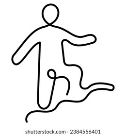 Icono de progreso de escalada. Símbolo de escalera ascendente. Signo de adelanto profesional. Vector de la figura de escalada.