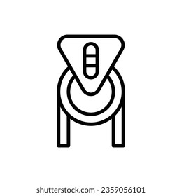 Climbing Pulley Outline Symbol Vektorgrafik