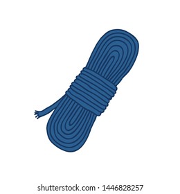 climbing rope doodle icon, vector illustration