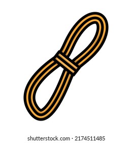 Climbing Rope Icon. Editable Bold Outline With Color Fill Design. Vector Illustration.