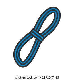 Climbing Rope Icon. Editable Bold Outline With Color Fill Design. Vector Illustration.