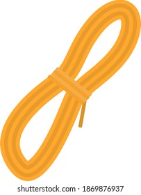 Climbing Rope Icon. Flat Color Design. Vector Illustration.