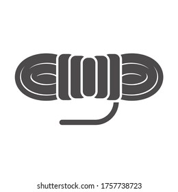 Climbing rope icon in flat style.Vector illustration.