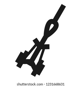 Climbing rope icon. Simple illustration of climbing rope vector icon for web design isolated on white background