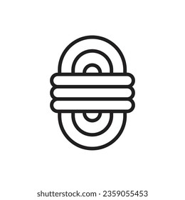 Climbing Rope Outline Icon Vector Illustration