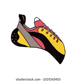 Climbing shoe vector illustration isolated