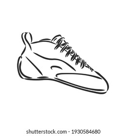 Climbing shoes pair isolated on white background. Vector illustration.