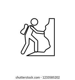 climbing sign icon. Element of navigation sign icon. Thin line icon for website design and development, app development. Premium icon