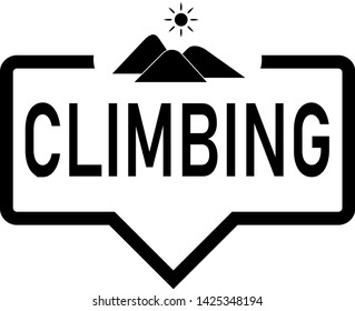 Climbing Speech bubbles icon flat icon. Single high quality outline symbol of