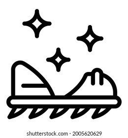 Climbing spikes icon. Outline climbing spikes vector icon for web design isolated on white background