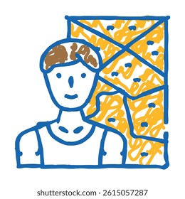 climbing sport doodle icon sketch vector. climbing sport sign. isolated symbol illustration