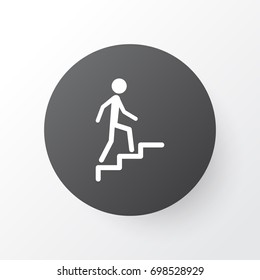 Climbing Stairs Icon Symbol. Premium Quality Isolated Ladder Element In Trendy Style.