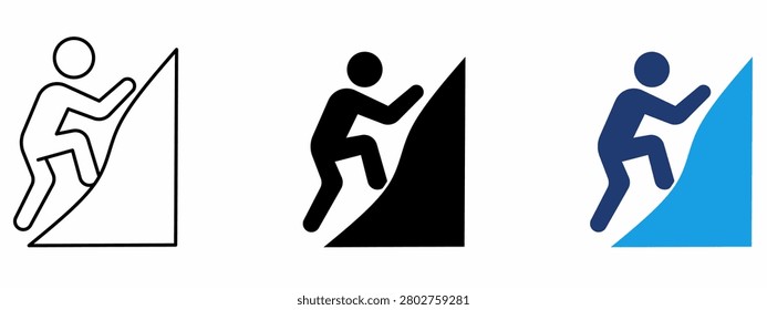 Climbing Stroke icon collections. Containing Rock, Hiking, Peak, Adventure and more icons.