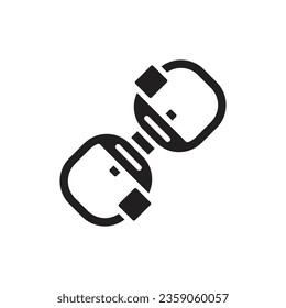 Climbing Swivel Filled Icon Vector Illustration