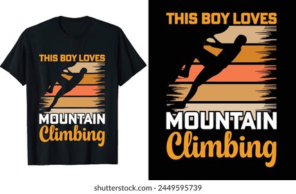 Climbing T Shirt Design, Mountain climber t shirt design vintage retro