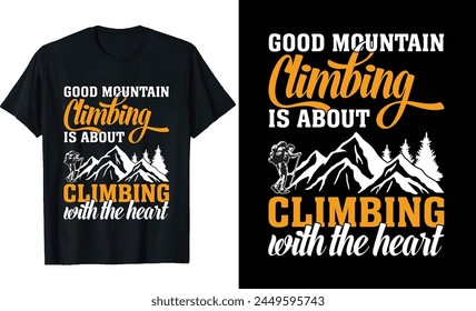 Climbing T Shirt Design, Mountain climber t shirt design vintage retro