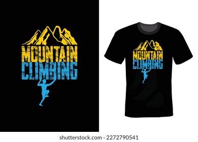 Climbing T shirt design, vintage, typography