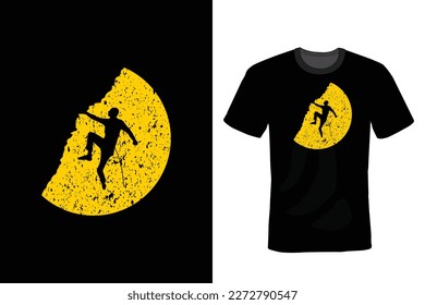 Climbing T shirt design, vintage