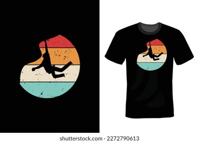 Climbing T shirt design, vintage