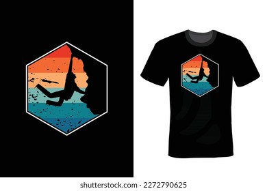 Climbing T shirt design, vintage