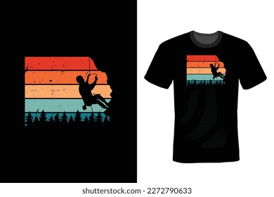 Climbing T shirt design, vintage
