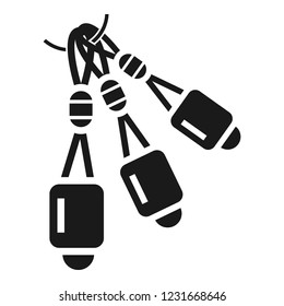 Climbing tool icon. Simple illustration of climbing tool vector icon for web design isolated on white background