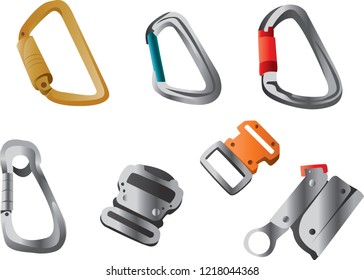 climbing tools set vector