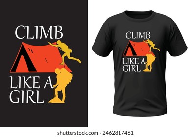 Climbing t-shirt design, outdoor design and vector file