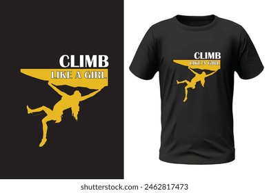 Climbing t-shirt design, outdoor design and vector file