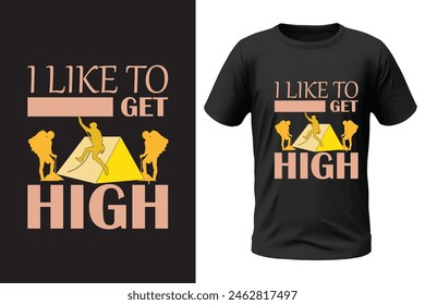 Climbing t-shirt design, outdoor design and vector file