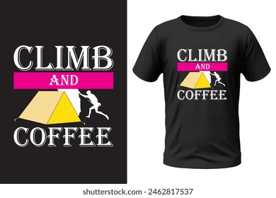 Climbing t-shirt design, outdoor design and vector file