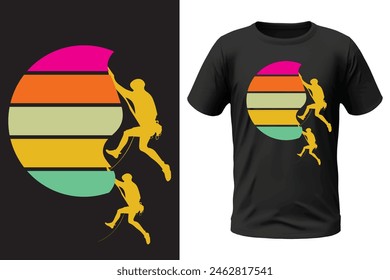 Climbing t-shirt design, outdoor design and vector file