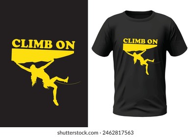 Climbing t-shirt design, outdoor design and vector file