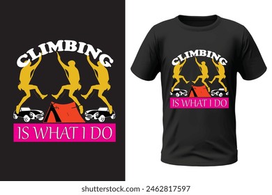 Climbing t-shirt design, outdoor design and vector file