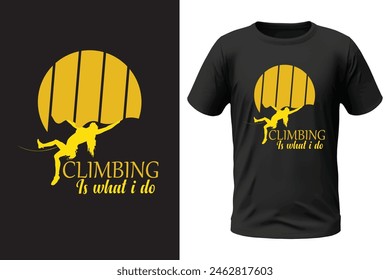 Climbing t-shirt design, outdoor design and vector file