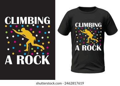 Climbing t-shirt design, outdoor design and vector file