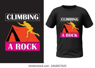 Climbing t-shirt design, outdoor design and vector file