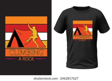 Climbing t-shirt design, outdoor design and vector file