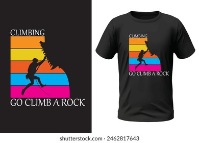 Climbing t-shirt design, outdoor design and vector file