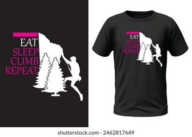 Climbing t-shirt design, outdoor design and vector file