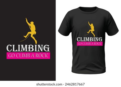 Climbing t-shirt design, outdoor design and vector file