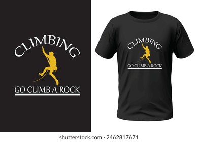 Climbing t-shirt design, outdoor design and vector file